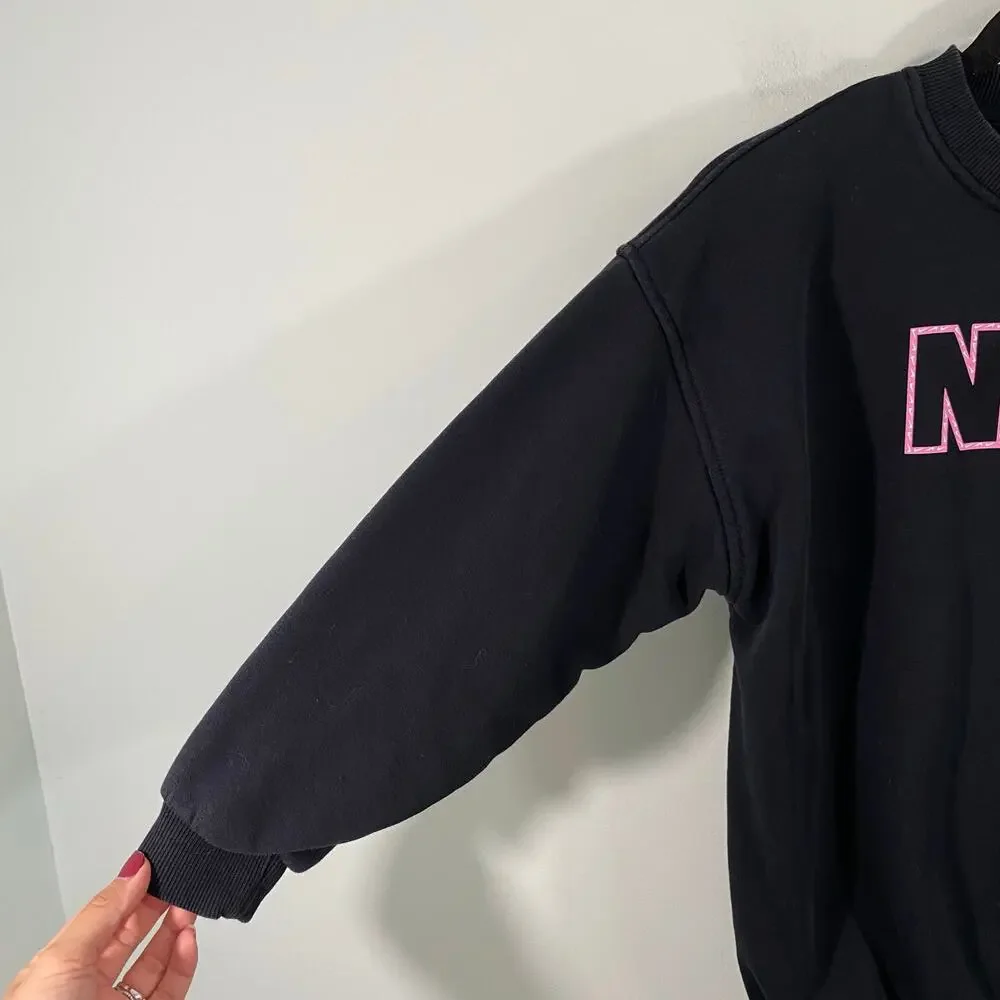 Nike Youth Black Multicolor Graphics Long Sleeve Fleece Sweatshirt Size M